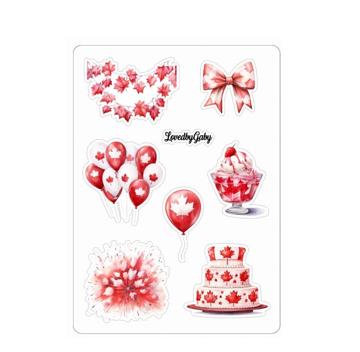 LovedbyGaby stickers Canada day