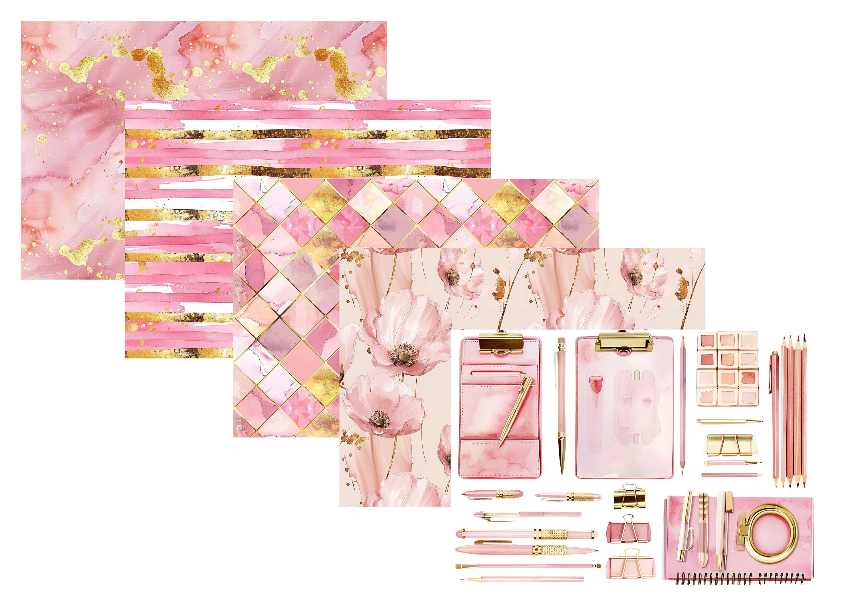 LovedbyGaby A4 journalpaper set PlannerGlam