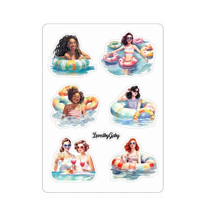 LovedbyGaby stickers Poolparty