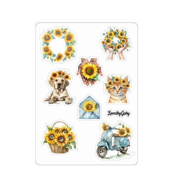 LovedbyGaby stickers Sunflowers