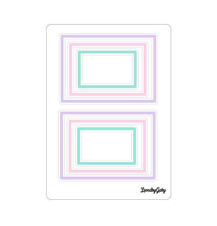LovedbyGaby stickers "pastel frames"