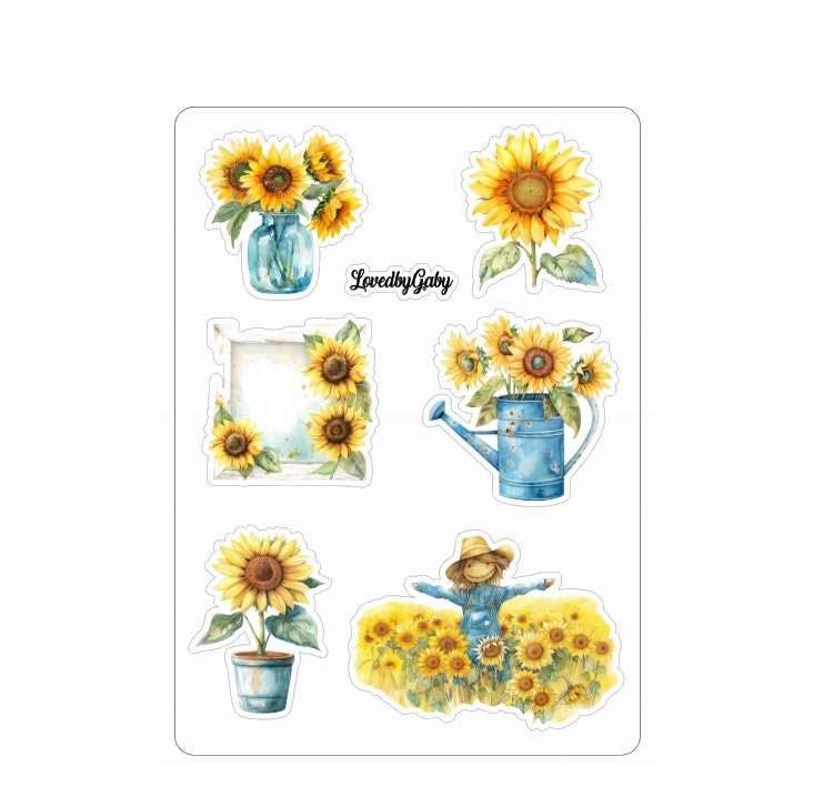 LovedbyGaby stickers Sunflowers
