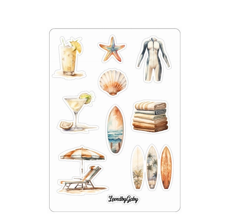 LovedbyGaby stickers Surfing