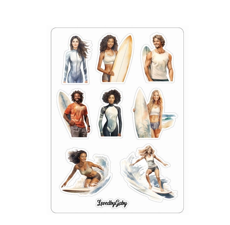 LovedbyGaby stickers Surfing