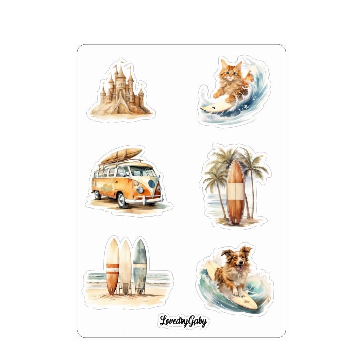 LovedbyGaby stickers Surfing