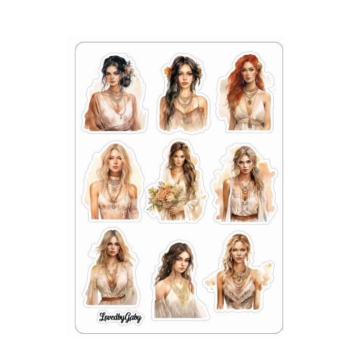 LovedbyGaby stickers Boho chic people