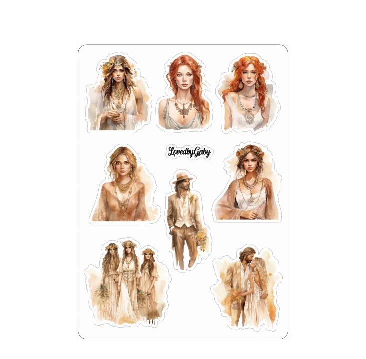 LovedbyGaby stickers Boho chic people