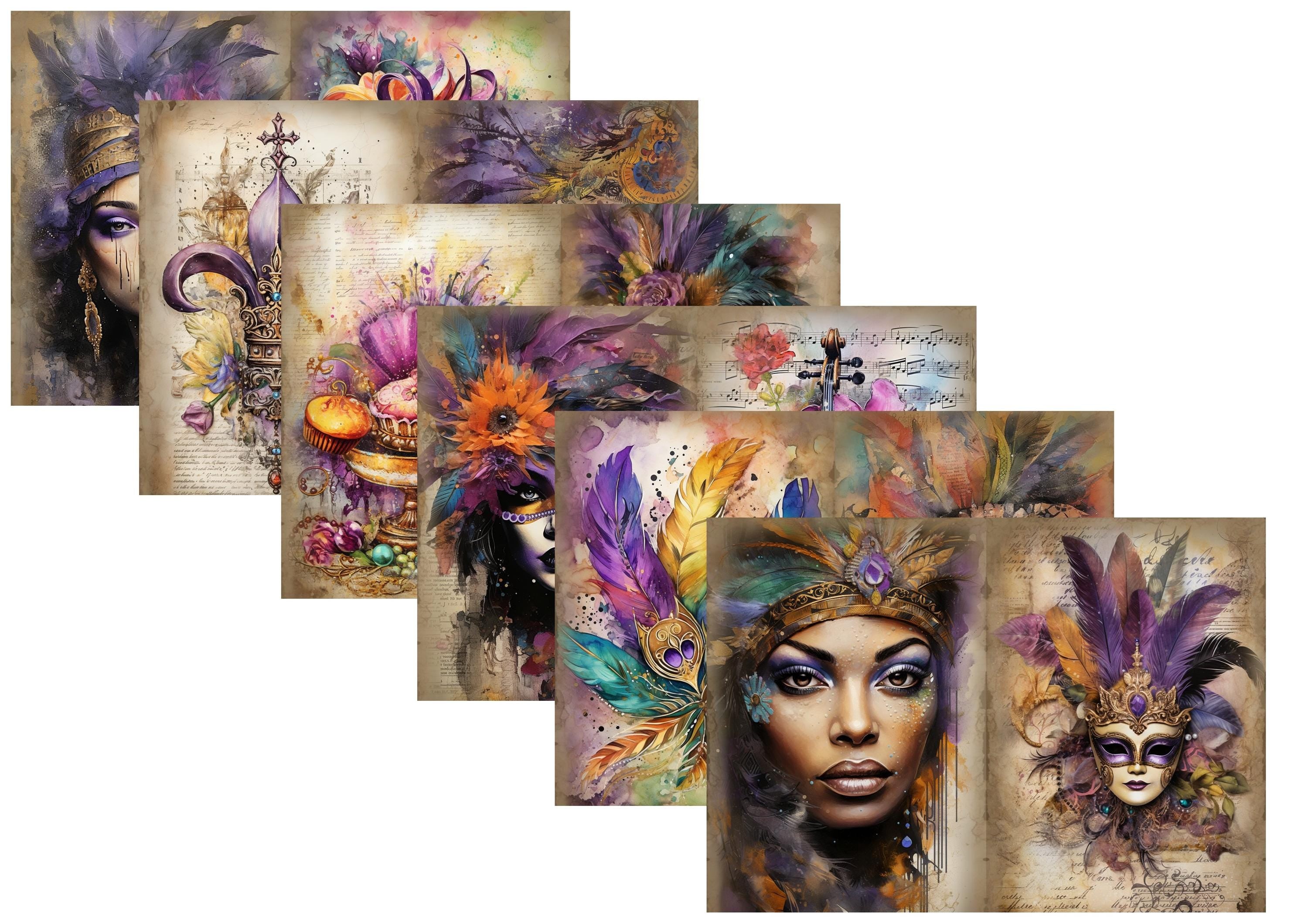 LovedbyGaby A4 journalpaper set Maskerade