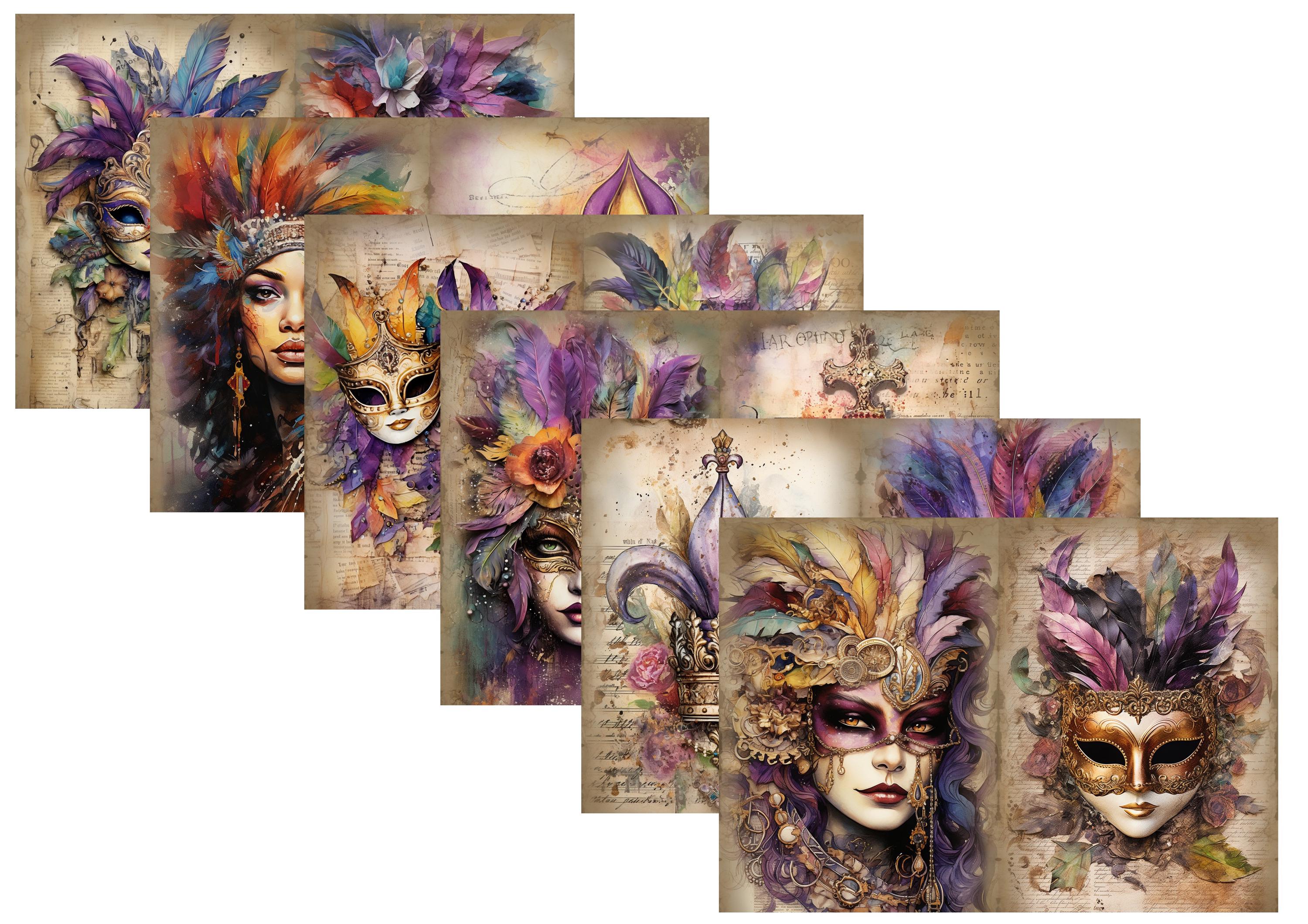 LovedbyGaby A4 journalpaper set Maskerade