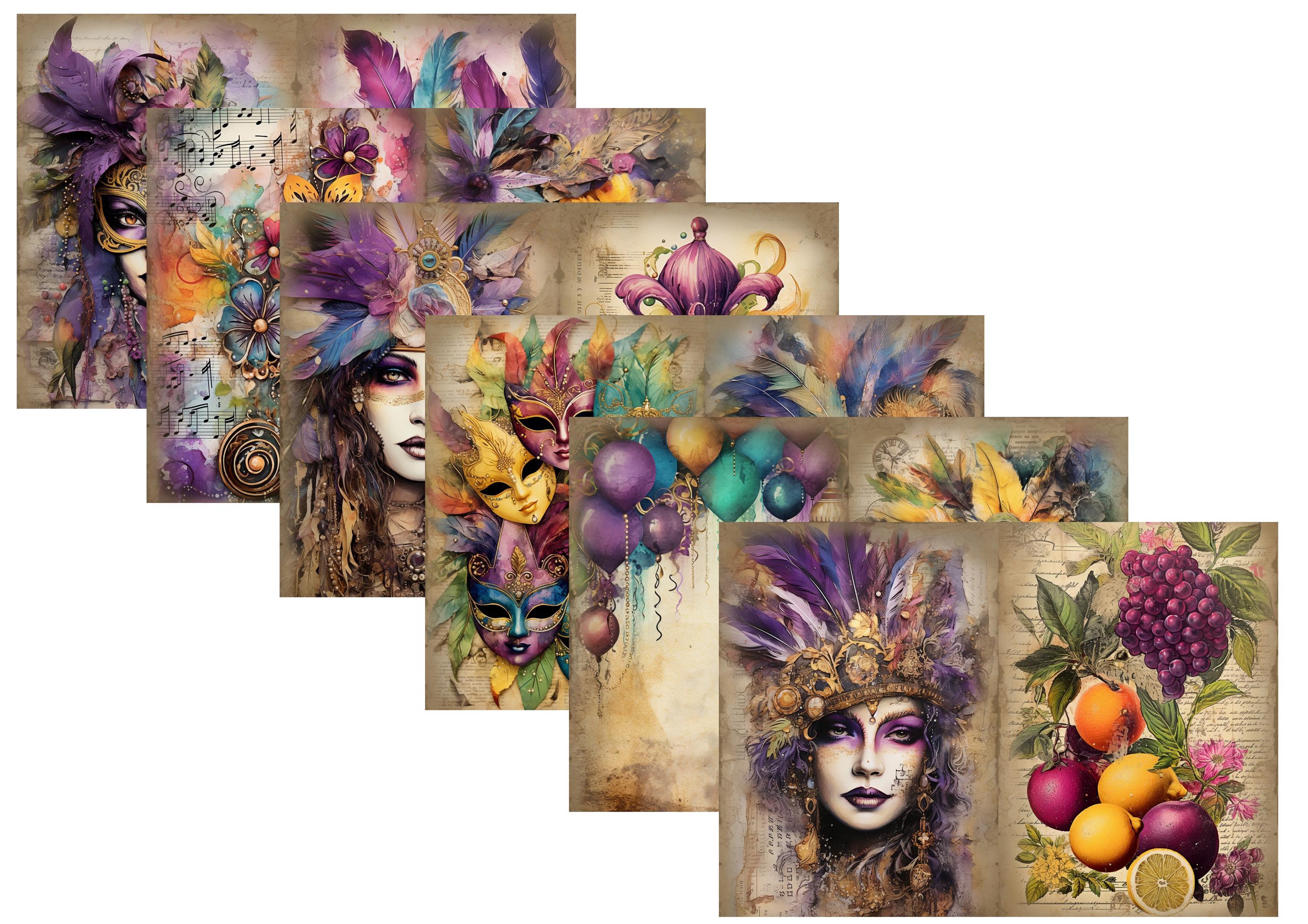 LovedbyGaby A4 journalpaper set Maskerade