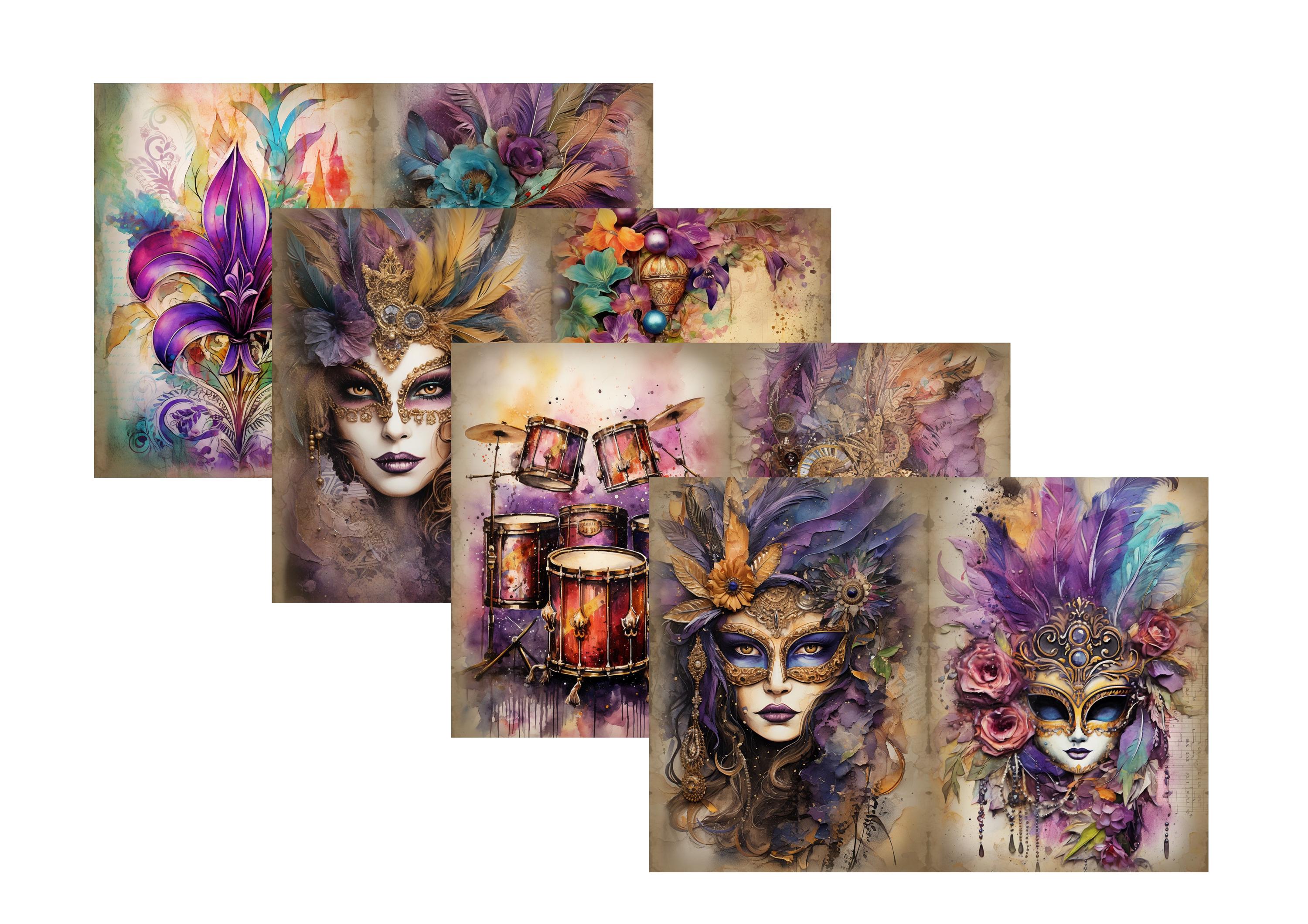 LovedbyGaby A4 journalpaper set Maskerade