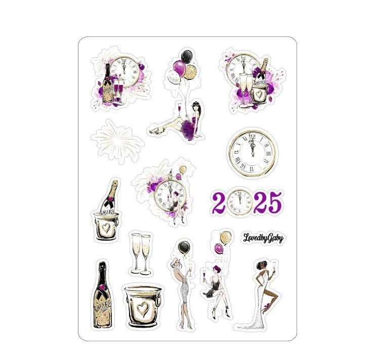 LovedbyGaby stickers "Happy 2025"