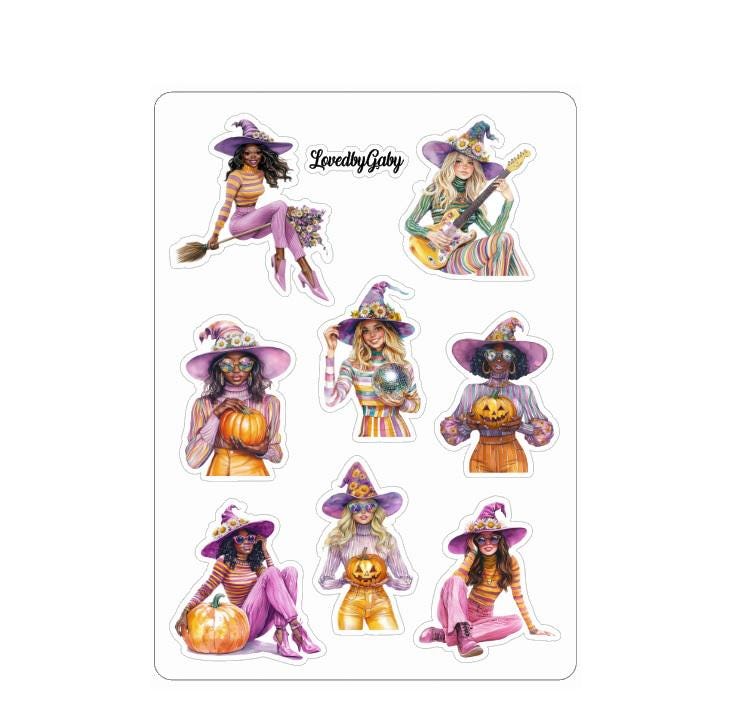 LovedbyGaby stickers Groovy Halloween
