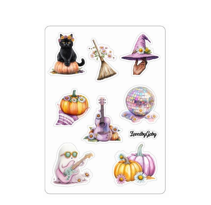 LovedbyGaby stickers Groovy Halloween
