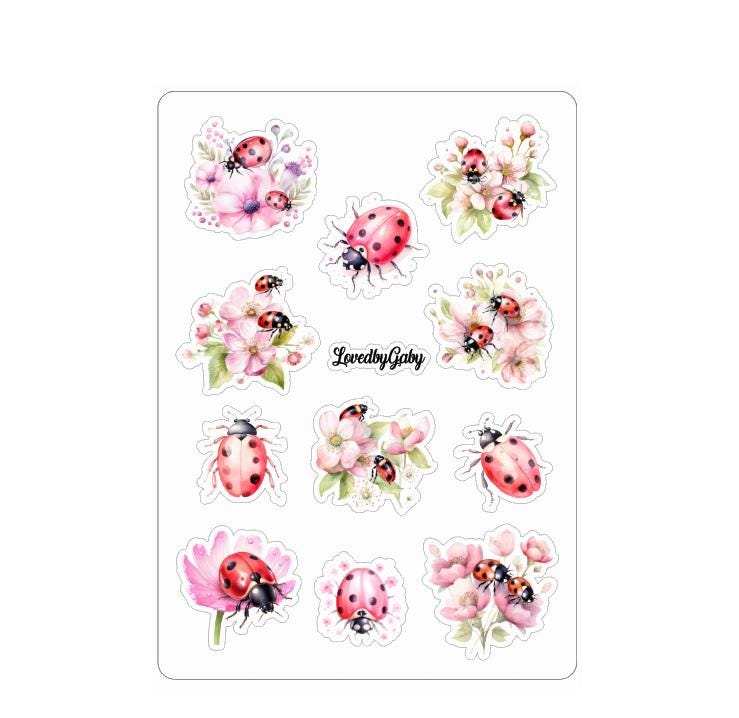 LovedbyGaby stickers Ladybugs