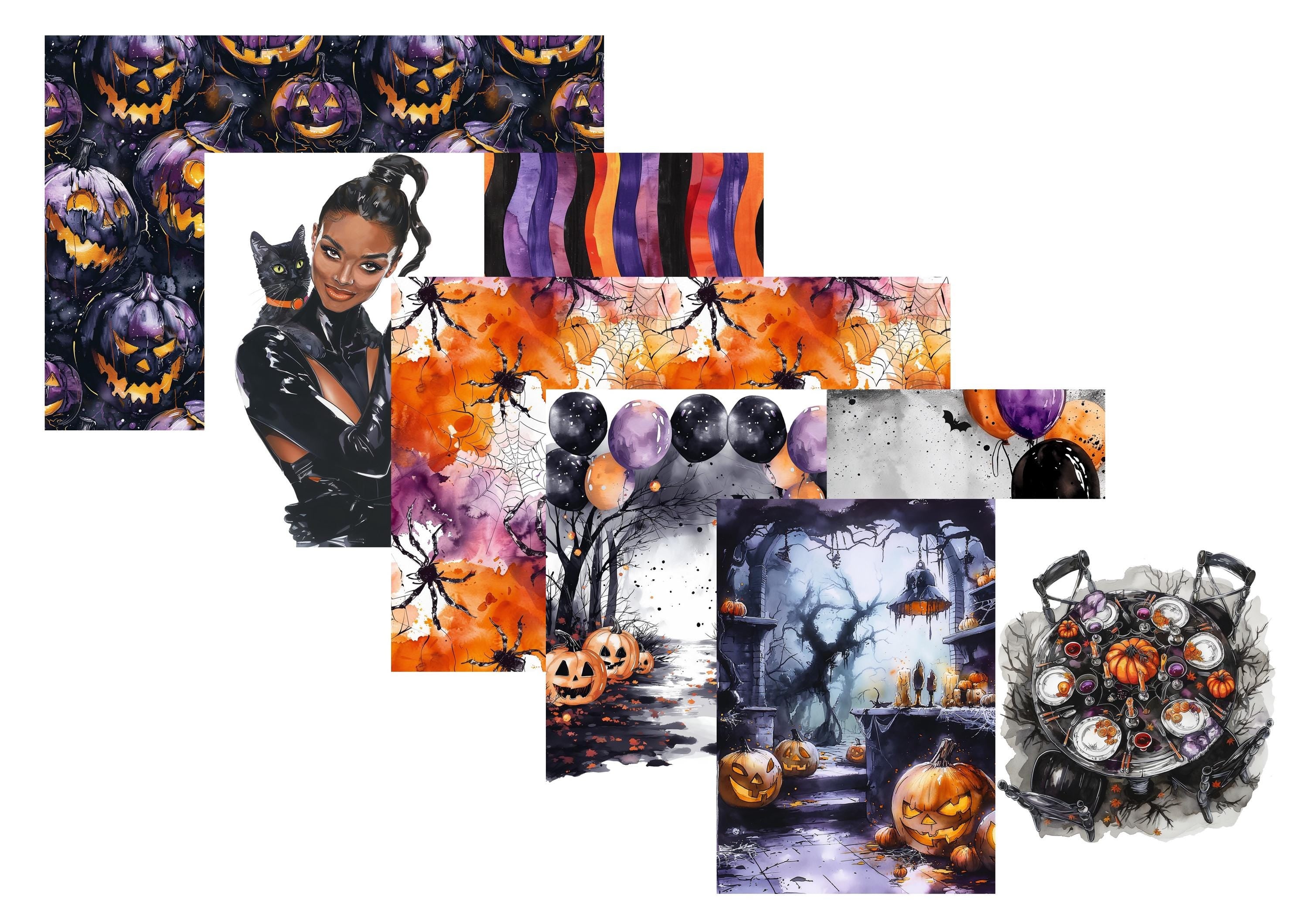 LovedbyGaby A4 journalpaper set Halloween party