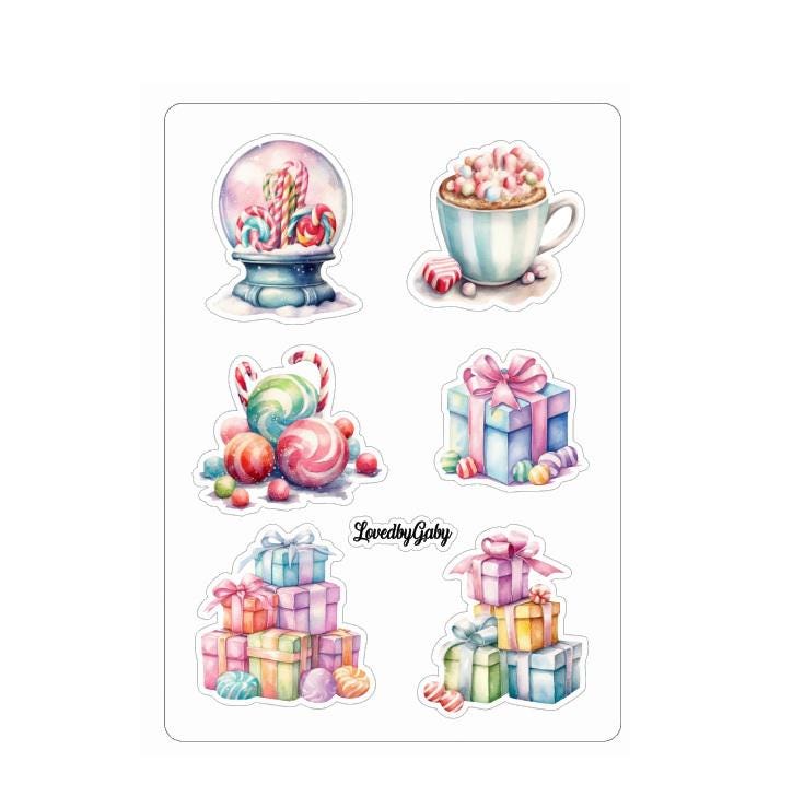 LovedbyGaby stickers Pastel christmas