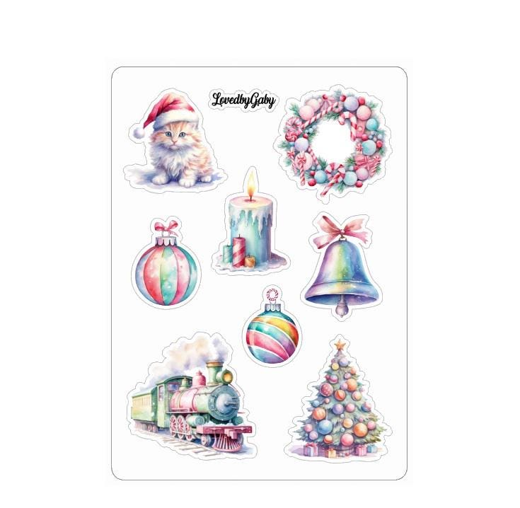 LovedbyGaby stickers Pastel christmas