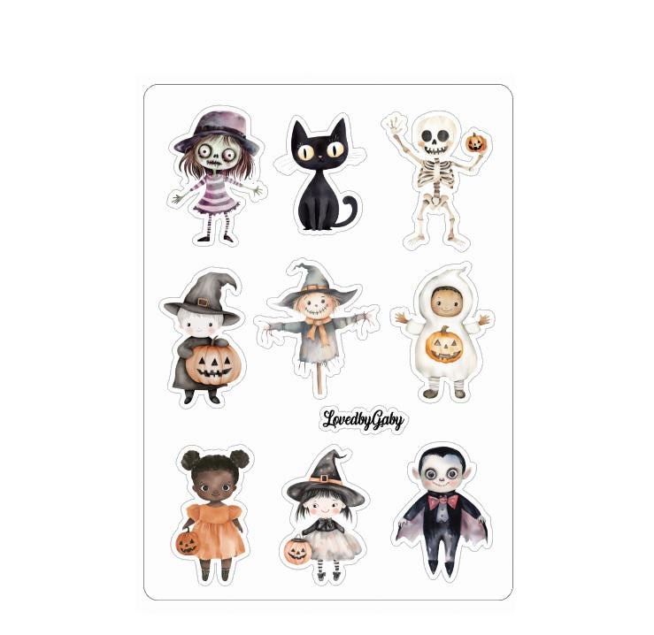 LovedbyGaby stickers Halloween kids