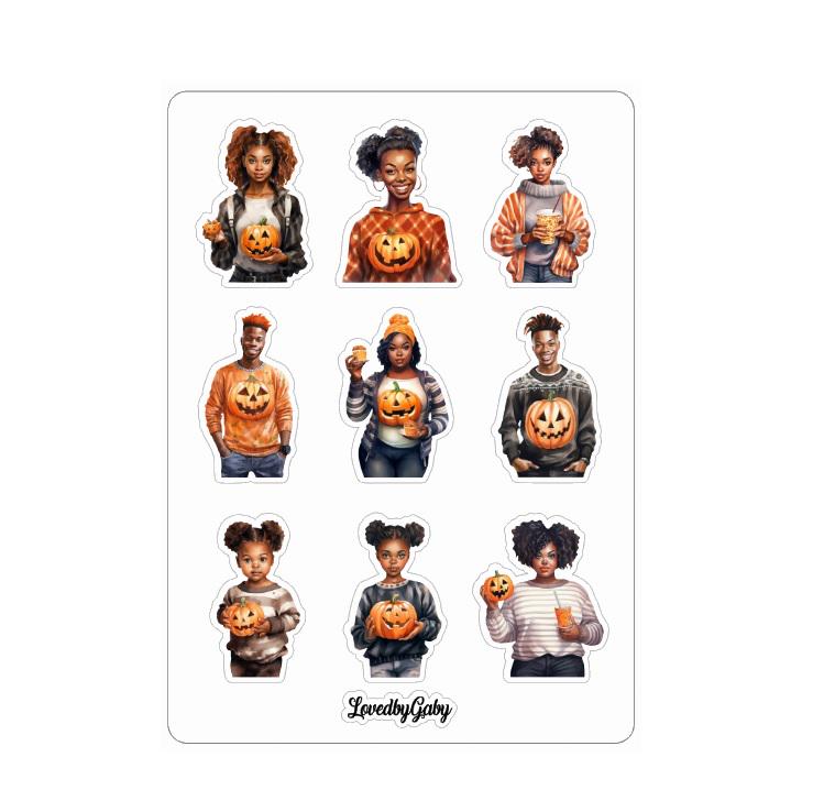 LovedbyGaby stickers Halloween watercolor
