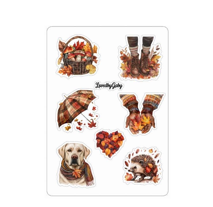 LovedbyGaby stickers Fall book