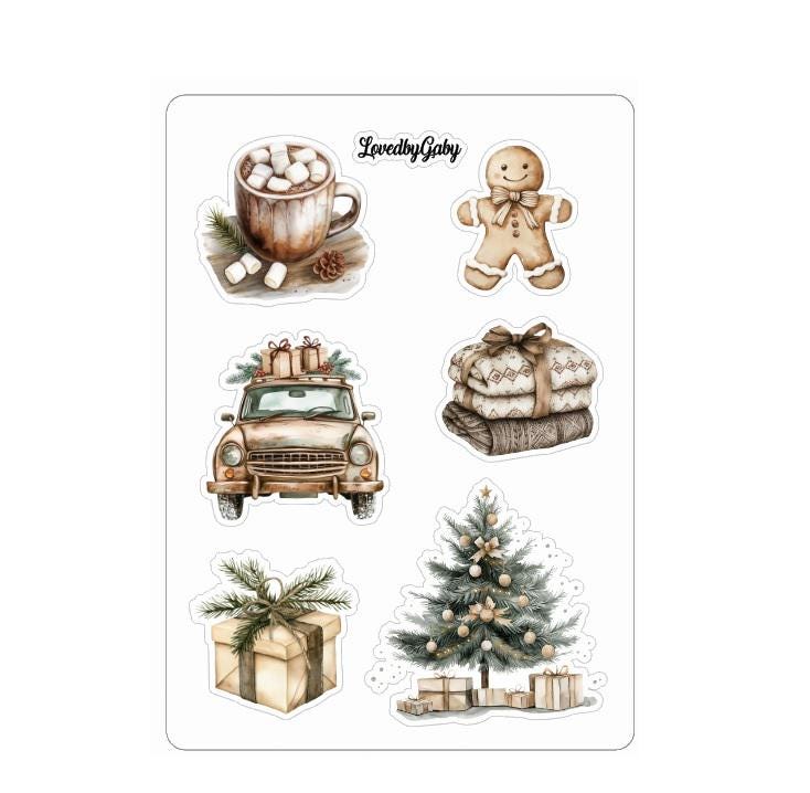 LovedbyGaby stickers Rustic christmas