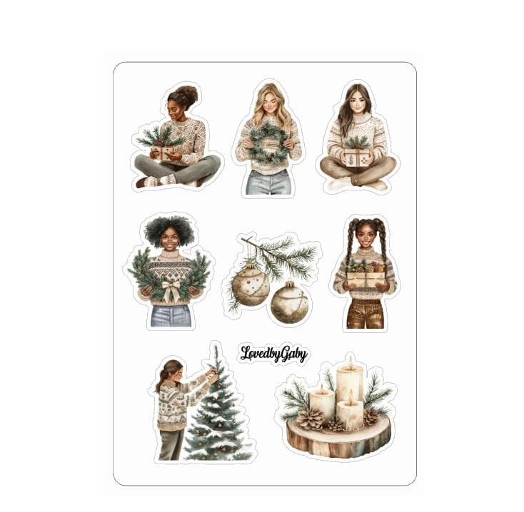 LovedbyGaby stickers Rustic christmas
