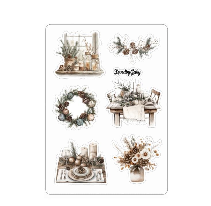 LovedbyGaby stickers Rustic christmas