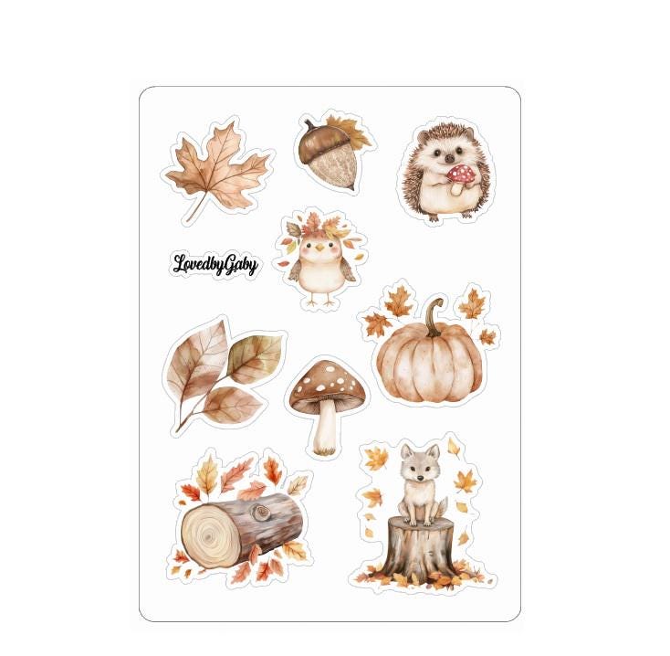 LovedbyGaby stickers Woodland kids
