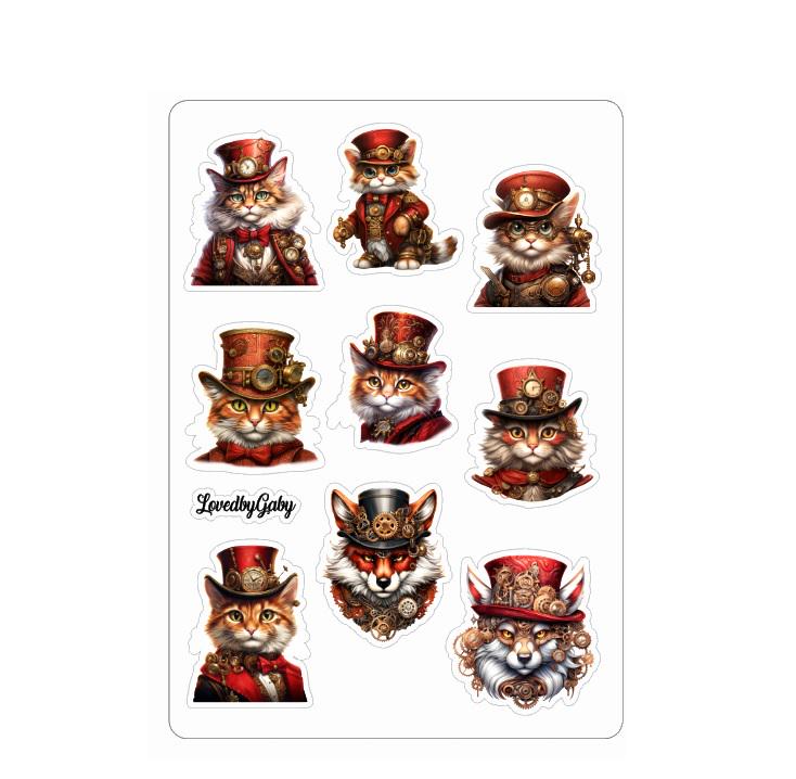 LovedbyGaby stickers Steampunk christmas 1