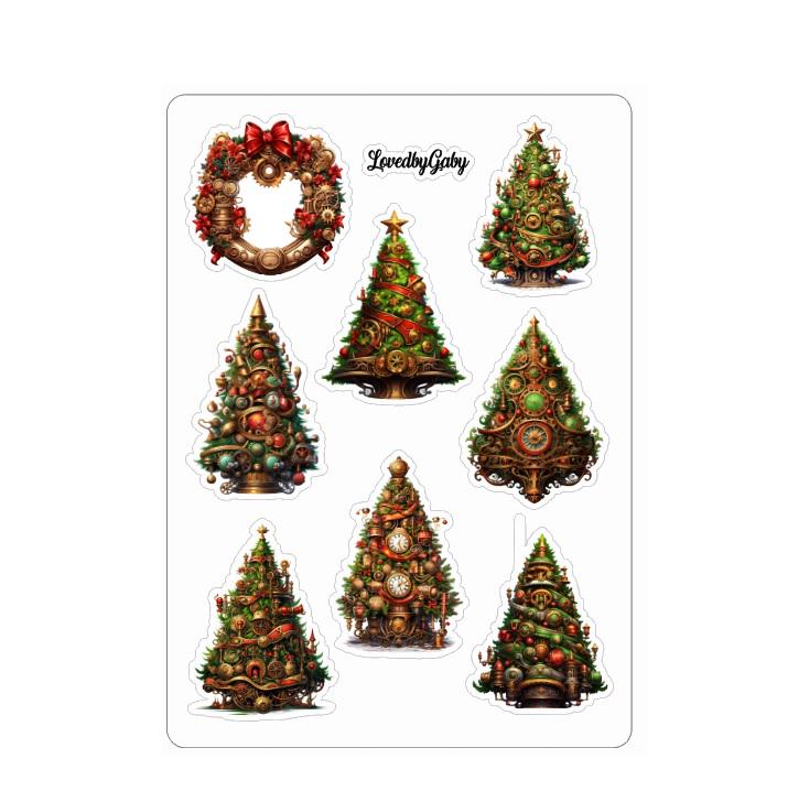 LovedbyGaby stickers Steampunk christmas 1