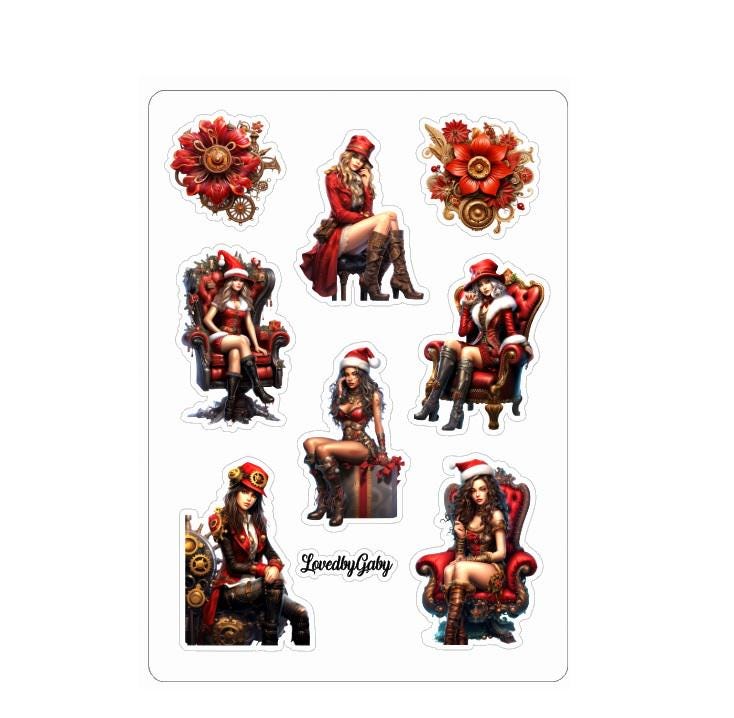 LovedbyGaby stickers Steampunk christmas 2