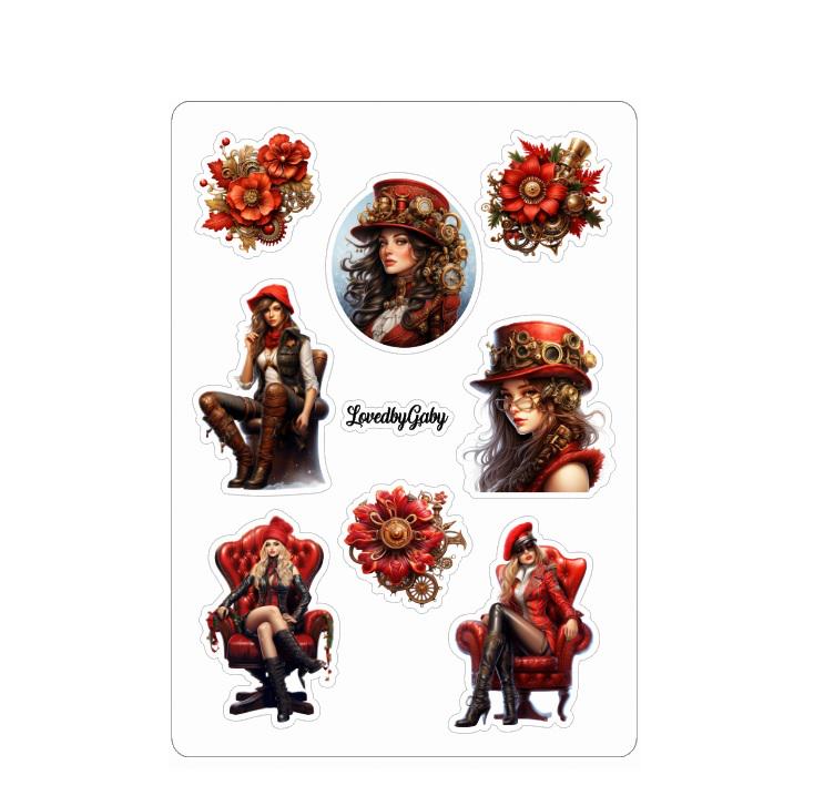 LovedbyGaby stickers Steampunk christmas 2