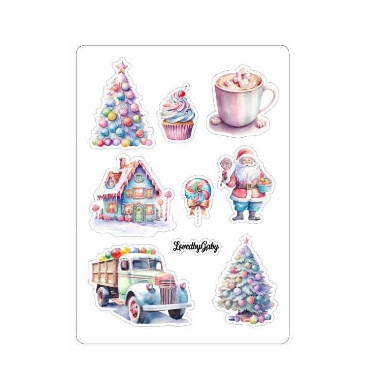 LovedbyGaby stickers Pastel christmas