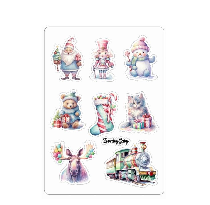 LovedbyGaby stickers Pastel christmas