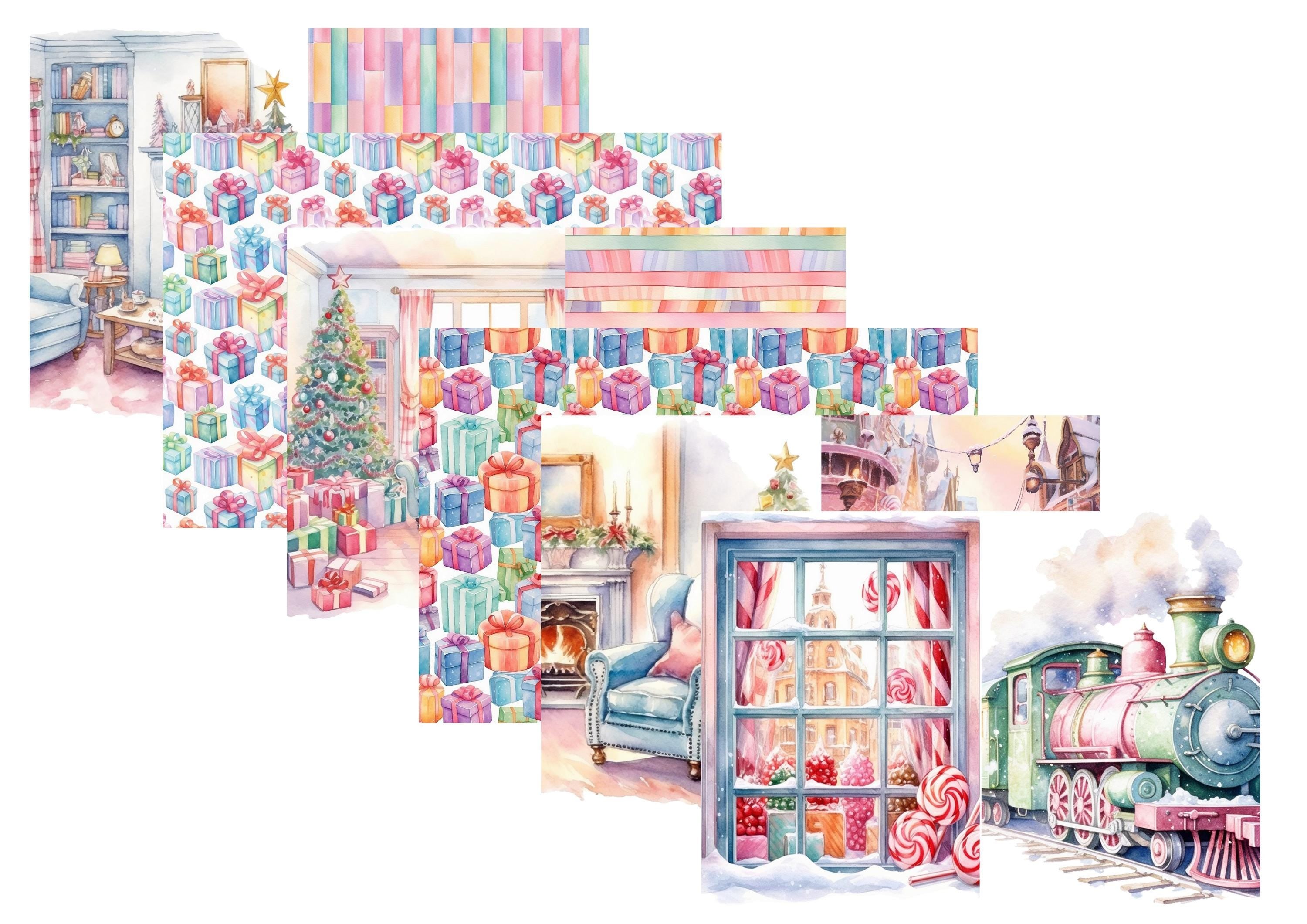 LovedbyGaby A4 journalpaper set Pastel christmas