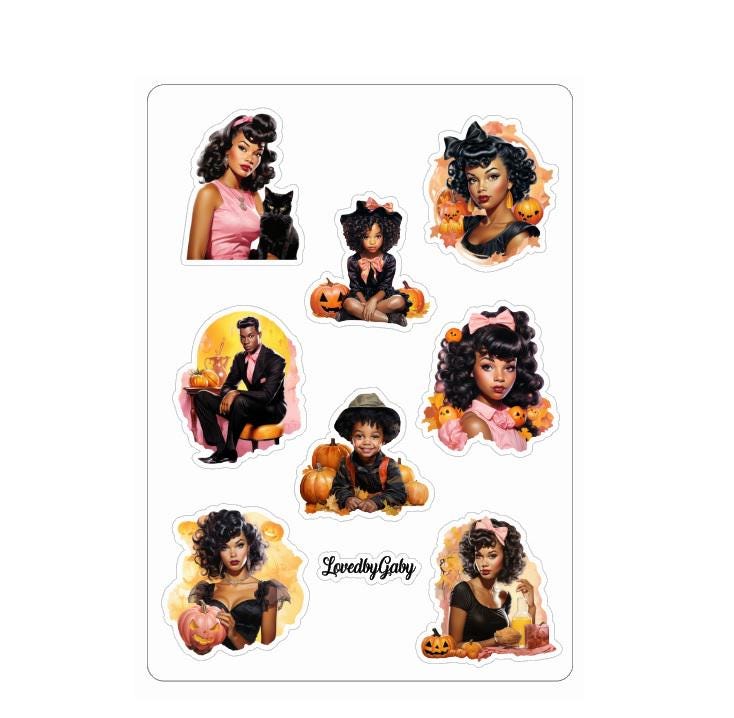 LovedbyGaby stickers Halloween retro