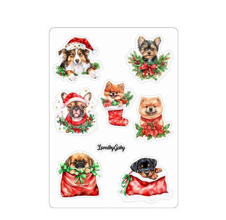 LovedbyGaby stickers Puppy christmas