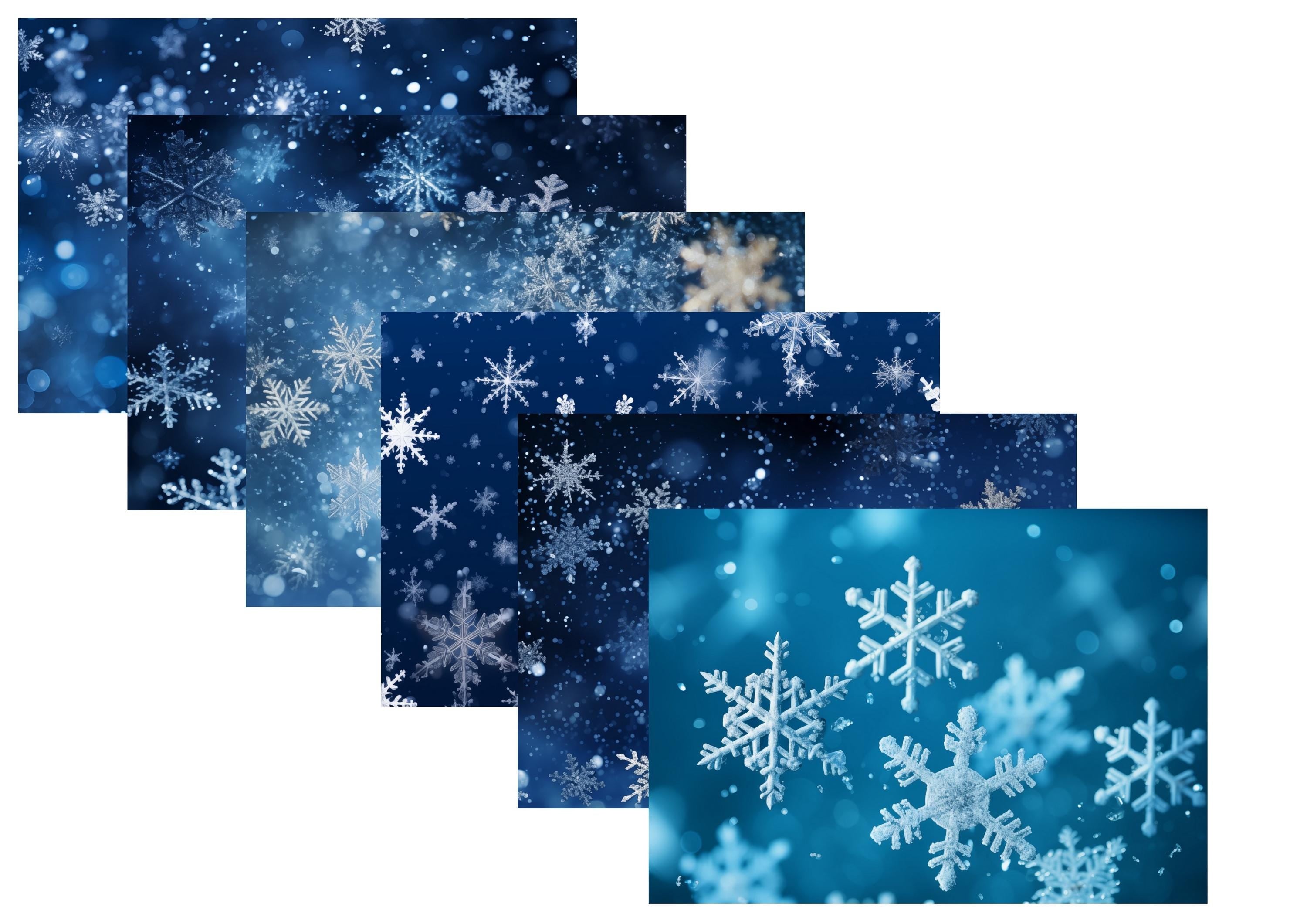 LovedbyGaby A4 journalpaper set Snowflakes