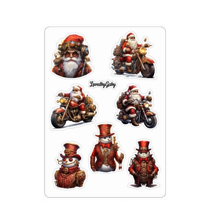 LovedbyGaby stickers Steampunk christmas 1
