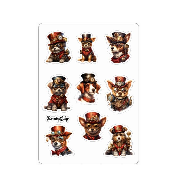 LovedbyGaby stickers Steampunk christmas 1