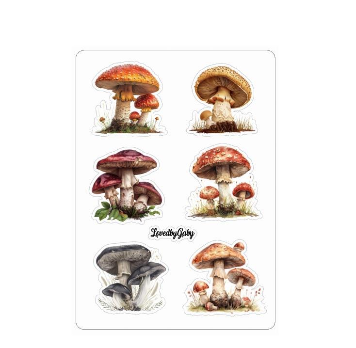 LovedbyGaby stickers Mushrooms