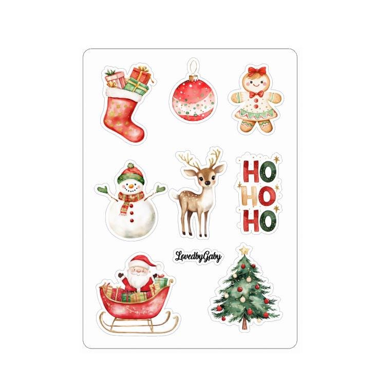 LovedbyGaby stickers kids Christmas