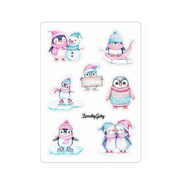 LovedbyGaby stickers Christmas Penguins