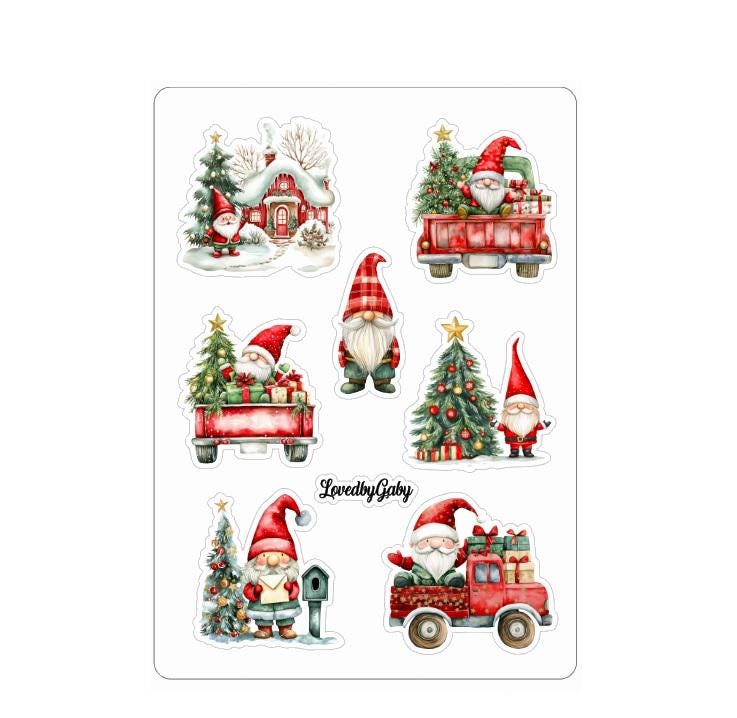 LovedbyGaby stickers christmas gnomes