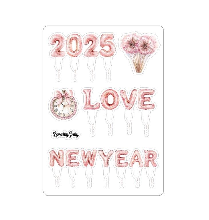 LovedbyGaby stickers Pink New Year