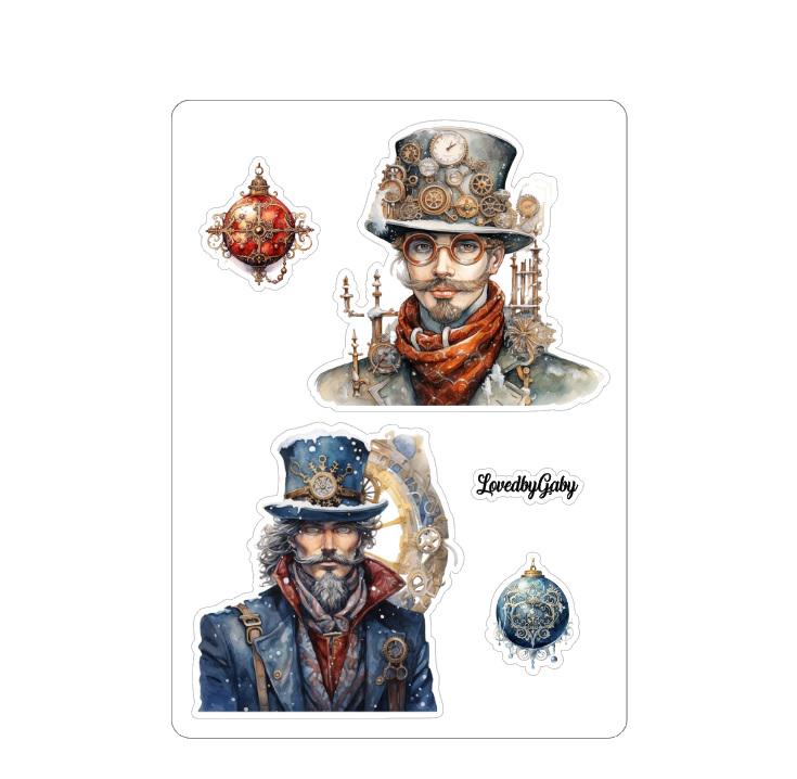 LovedbyGaby stickers Steampunk dickens style