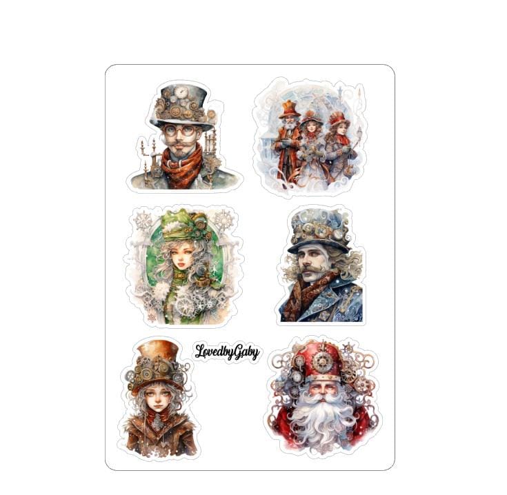 LovedbyGaby stickers Steampunk dickens style