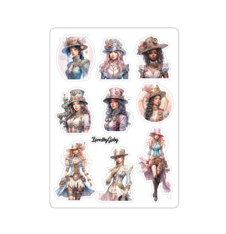 LovedbyGaby stickers Steampunk pastel