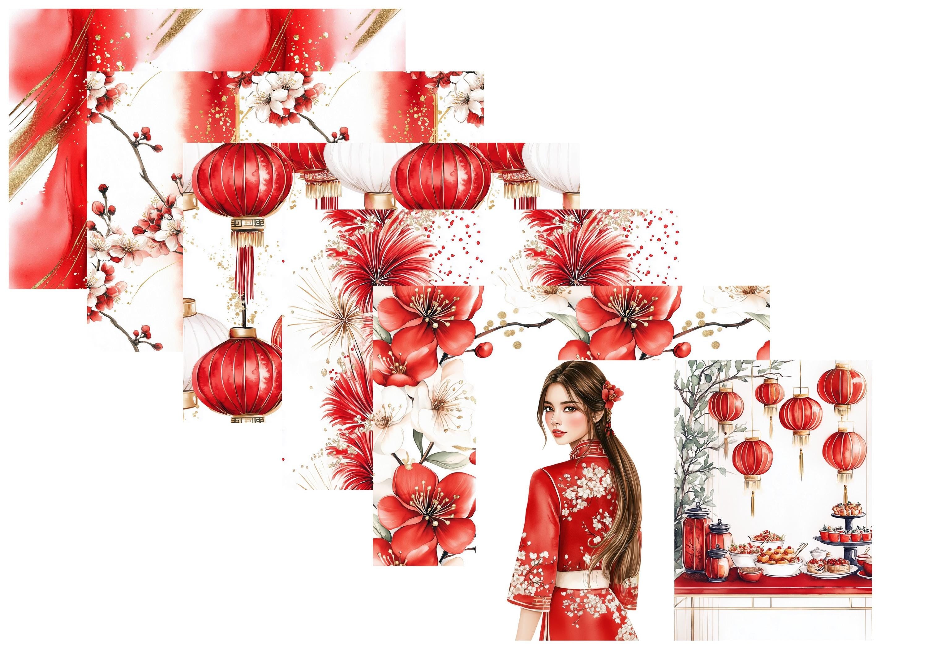 LovedbyGaby A4 journal paperset Chinese Newyear